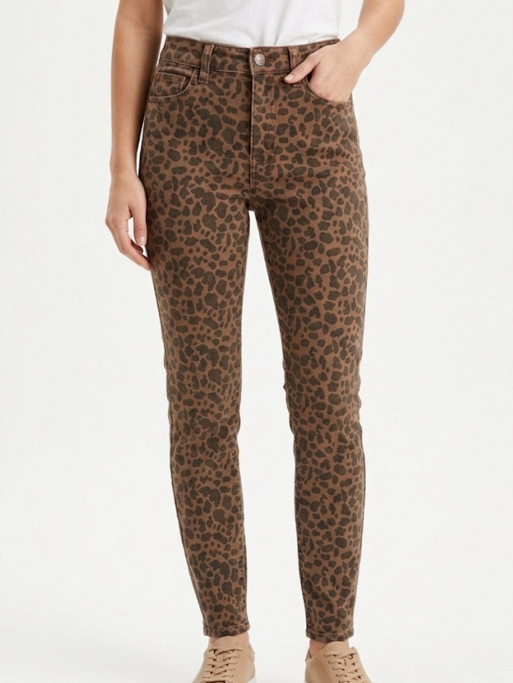 American Eagle Leopard Skinny Jeans Size 00 Short | Y2K l Animal Print High Rise